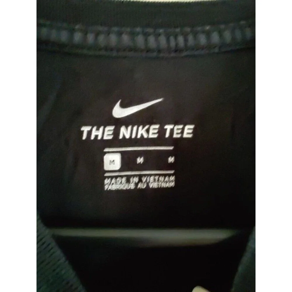 Men's Nike Brushstroke Multicolor Logo Black Cotton T Shirt Size M